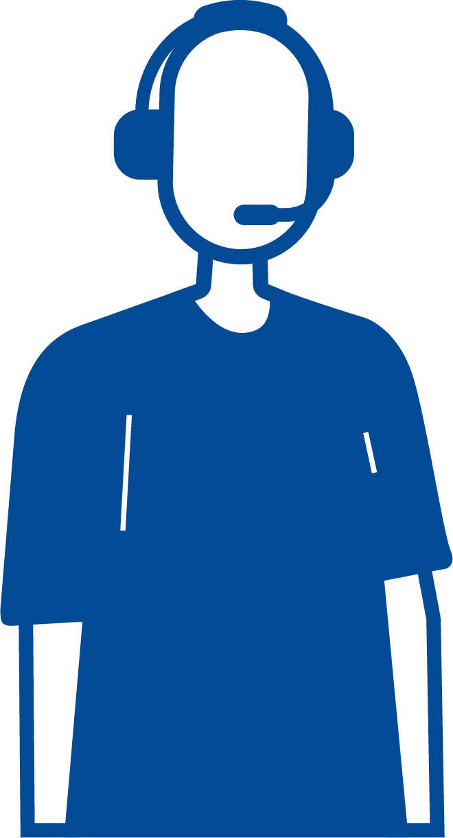 Ikon, en person med headset