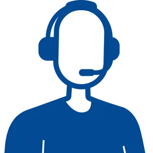 Ikon, en person med headset